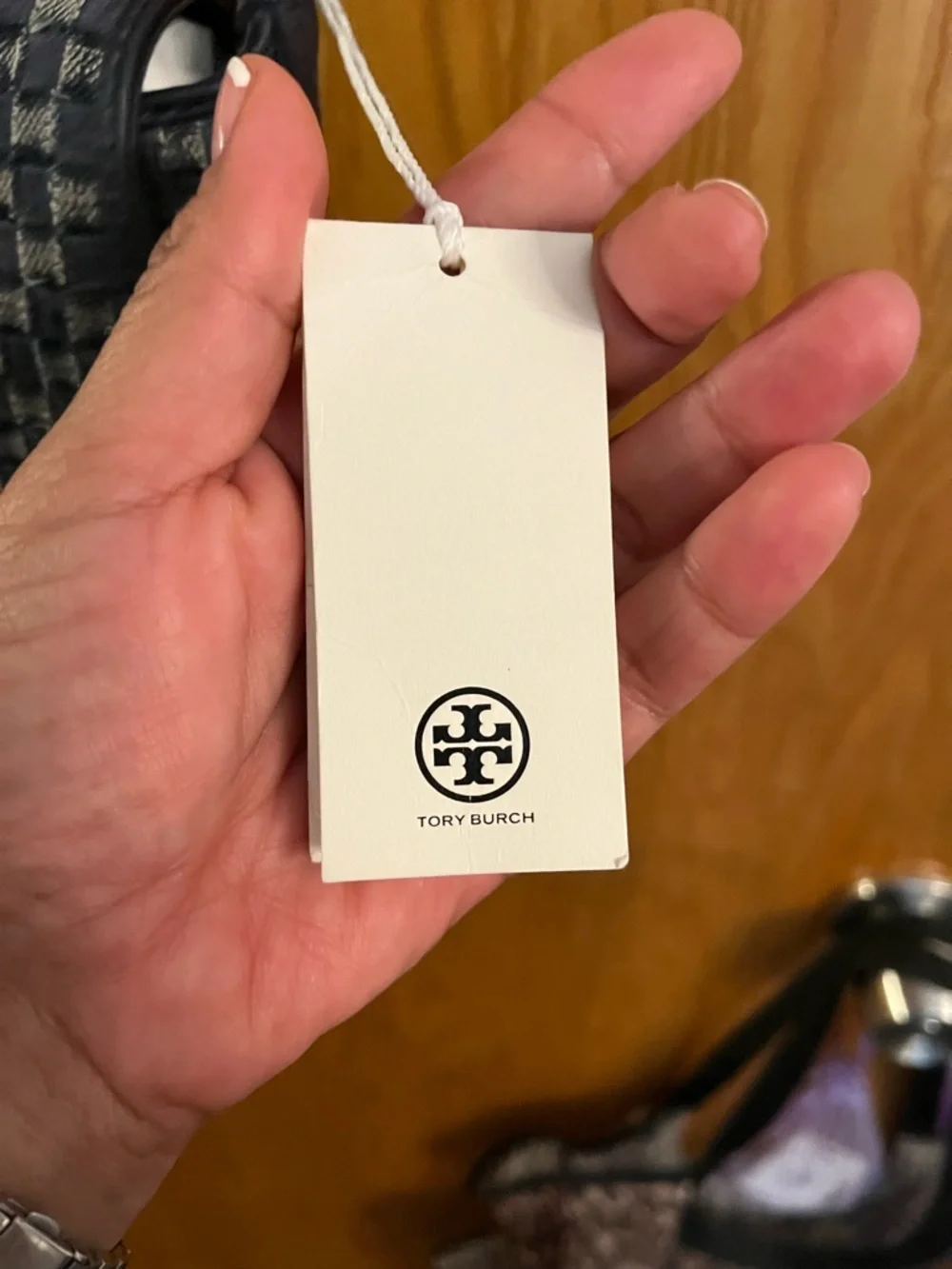 Tory Burch Black Navy Logo Crossbody Bag - Picture 7 of 10